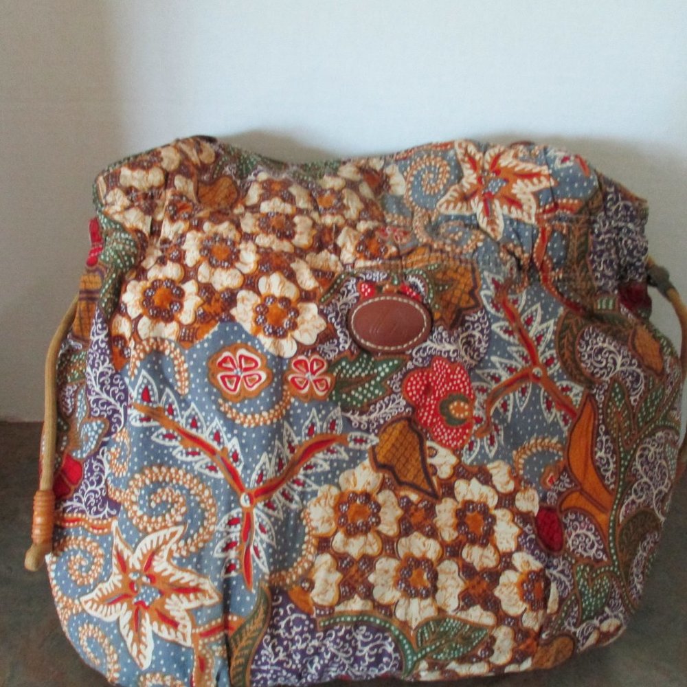 Vintage 1989 90s Liz Claiborne  Floral tote